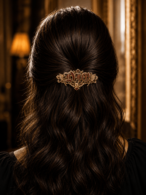 DIOO Elegant Gold Hair Clip For Women BMD