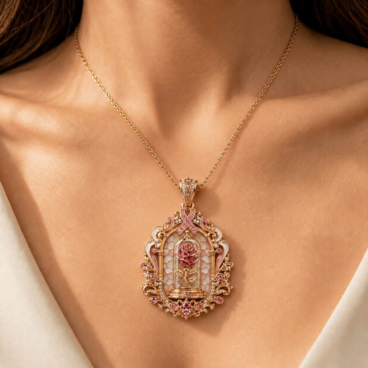 BATB Solid Gold Chain with Diamond Pendant PDL
