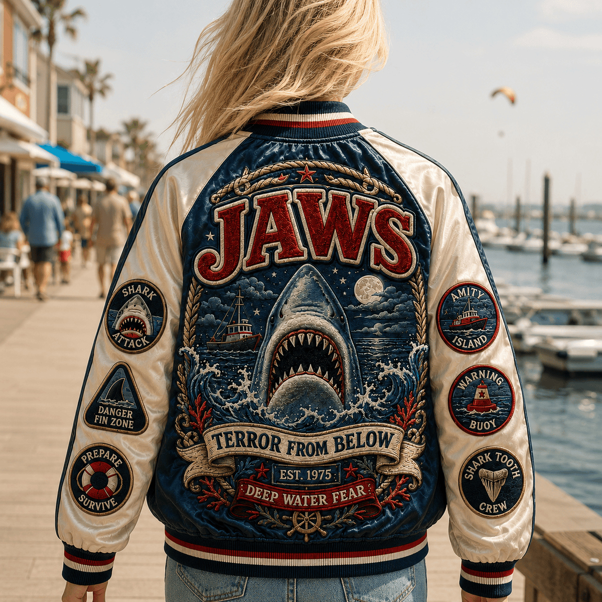 PREMIUM JAWS SATIN BASEBALL JACKET NTNA
