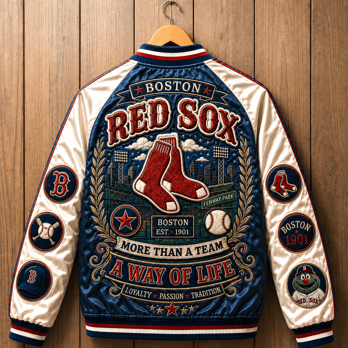 PREMIUM BRX SATIN BASEBALL JACKET NTNA