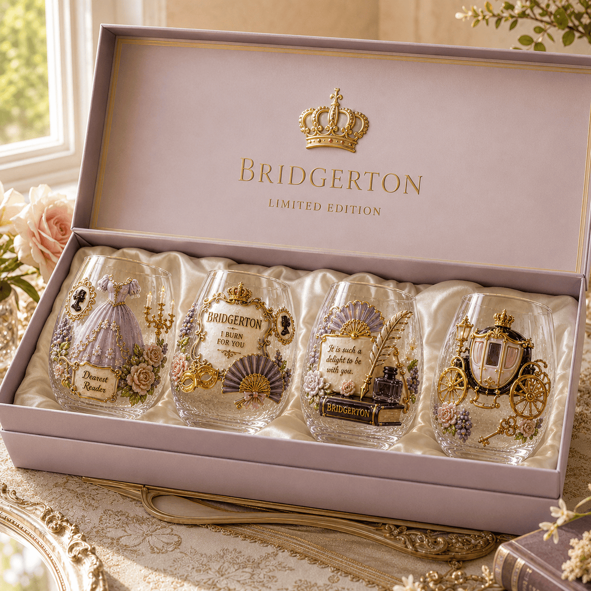 Premium BDGT Stemless Wine Glass Set TMH