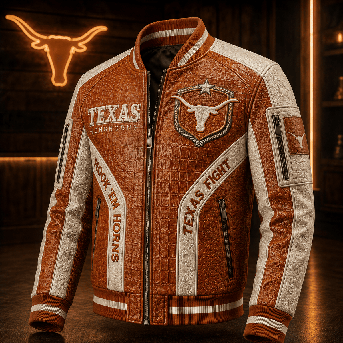 Premium TLH Leather Zipper Jacket TNSM