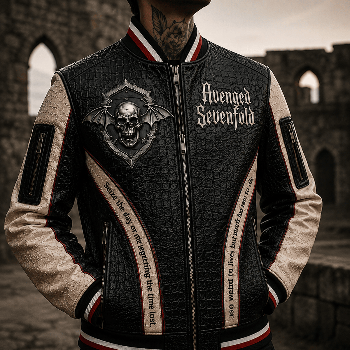 Premium SVD Leather Zipper Jacket PVNA