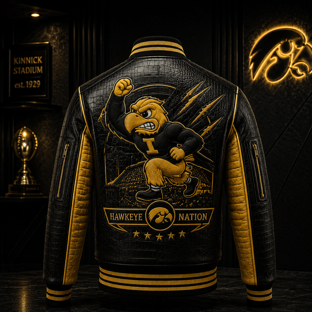Premium IWHK Leather Zipper Jacket TTMH