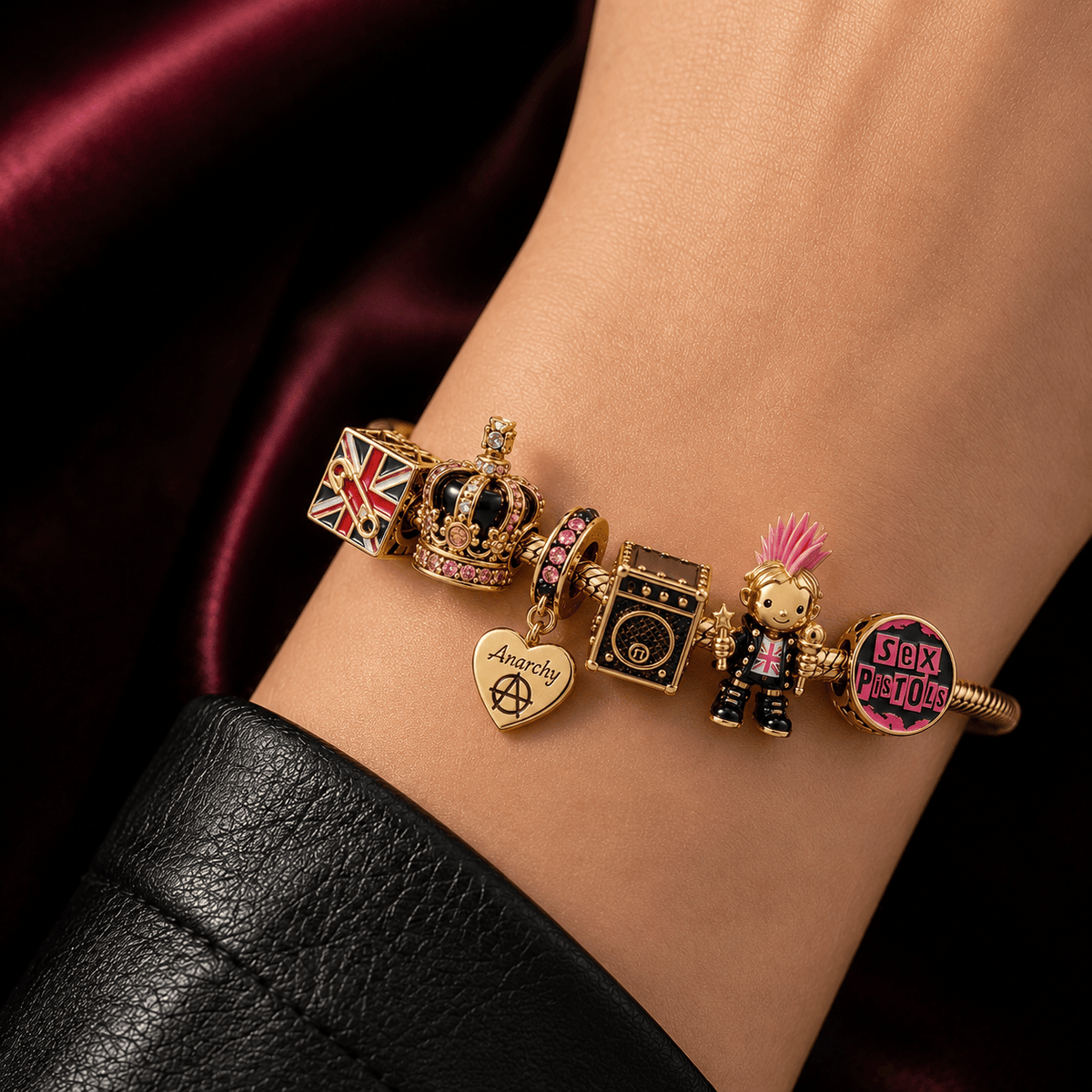 TSEP Gold Charm Bracelet Set PTT