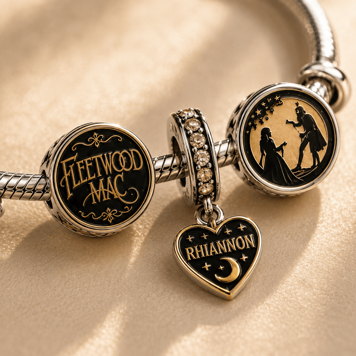 FLM Silver Charm Bracelet Set BMD