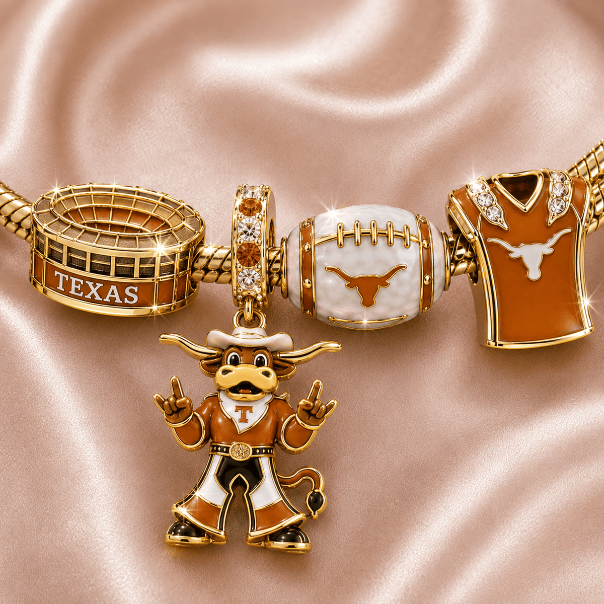 TLH Gold Charm Bracelet Set TMH