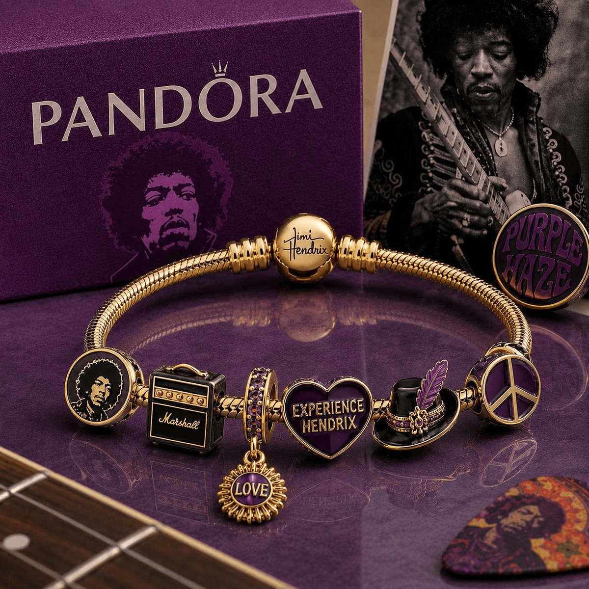 JHR Gold Charm Bracelet Set VTH
